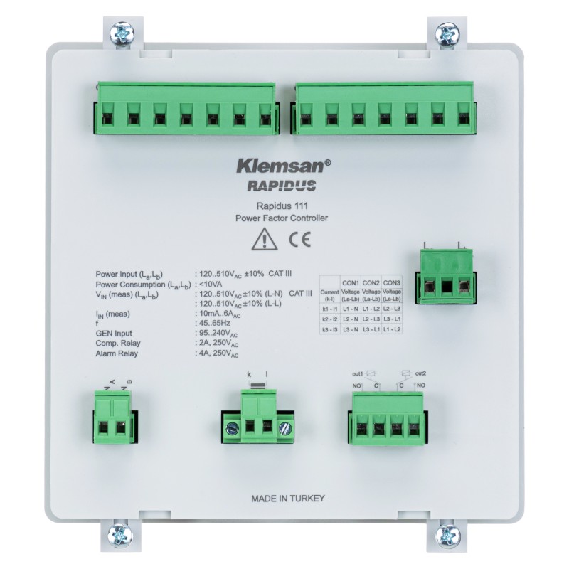 Контроллер реактивной мощности RAPIDUS 111 (12 ступеней, RS-485, LCD), Klemsan