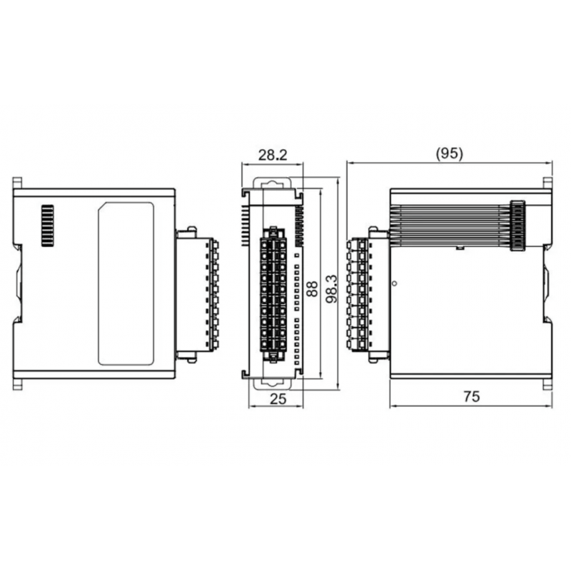 AS16AN01T-B - Модуль дискретных выходов 16DO (NPN) для процессора AS, 5-30V DC, Delta