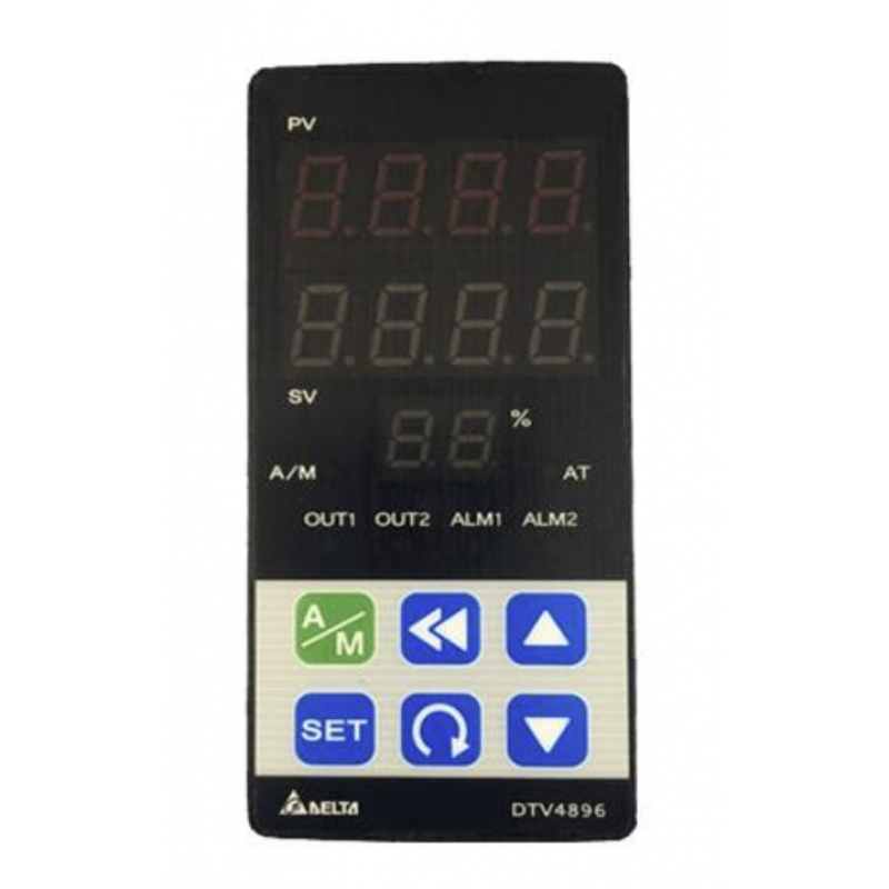 DTV4896R - Температурный контроллер с релейным выходом, 100-240 В AC. RS-485, 48х96, IP65. Delta