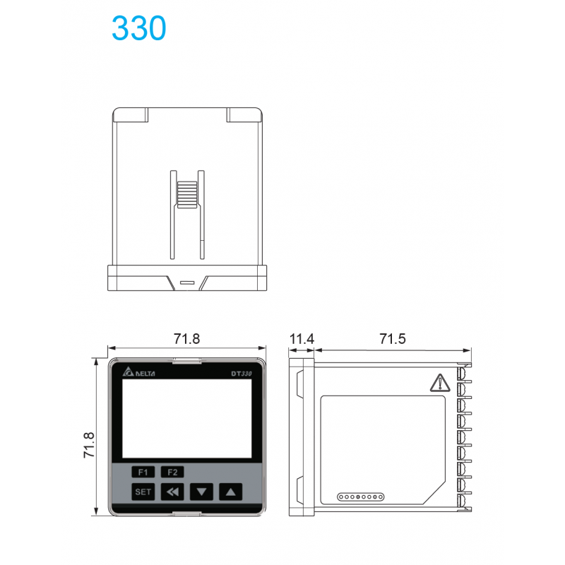 DT330CA– Температурный контроллер с аналоговым выходом 4-20 мА, 100-240 В AC. 72х72, Delta