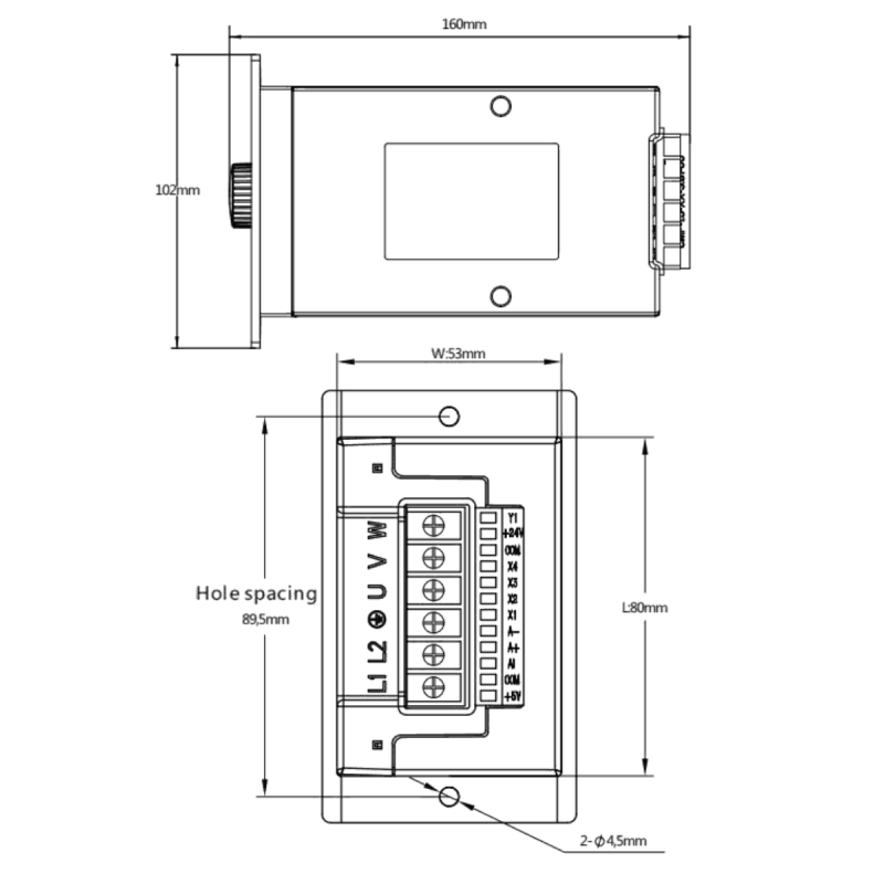 US-2-1R1G2 - Частотный преобразователь 1.1 кВт, 1Ф/220В → 3Ф/220В, серия US, Digital Technology