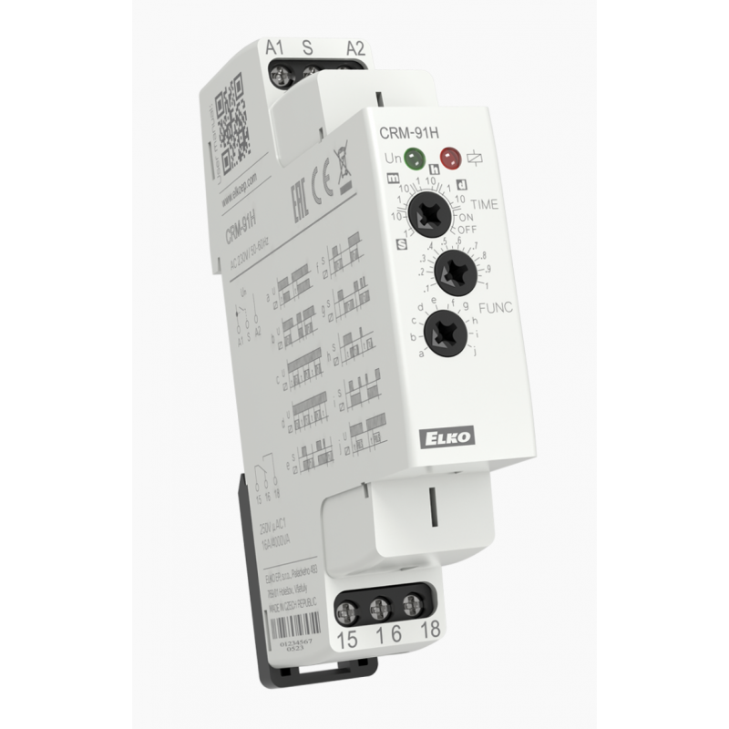 CRM-91H/UNI - Реле времени многофункциональное до 10 дней, 12-240В АС/DC, TENSE
