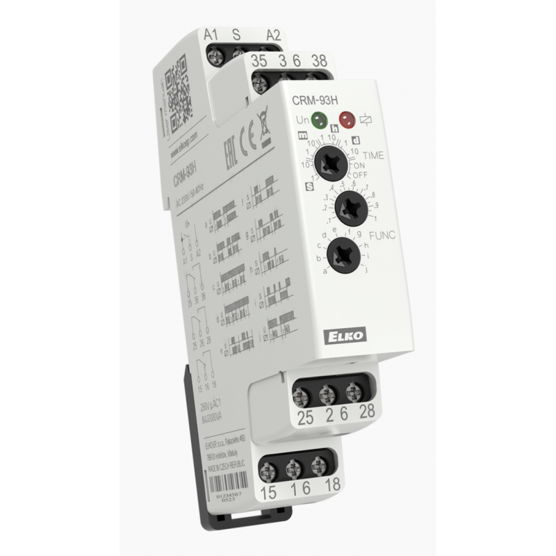 CRM-93H/UNI - Реле времени многофункциональное до 10 дней, 12-240В АС/DC, TENSE