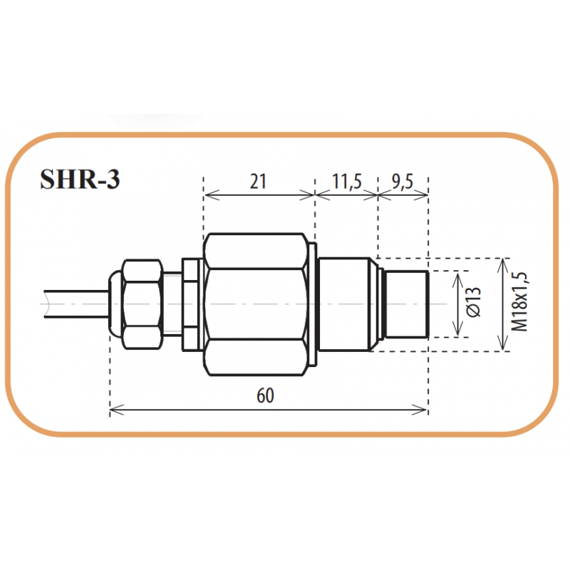 SHR-3 - Датчик уровня жидкости (оцинк. сталь, ПВХ, IP67, до +95°C), Elko