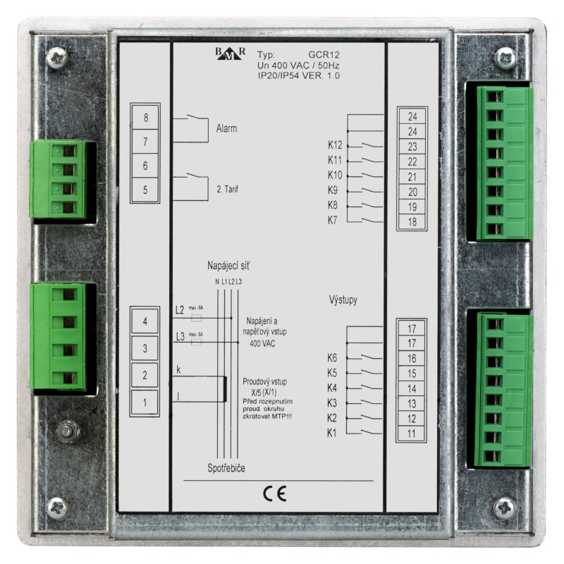 Контроллер Реактивной Мощности BMR GCR12: 12 -Канальное управление с мониторингом гармоник и температуры
