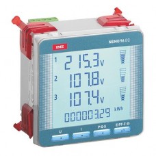 MF96ORFCDT1 – Анализатор сети быстрого подключения 96×96 мм, 630–6300 А, 400 В, LCD, Modbus RS485, IME