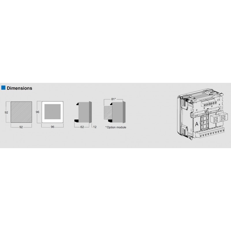 MF96421 - Анализатор сети Nemo 96 HDLE+, 1/5A, 80–500 В AC / Aux 110–300 В DC, ModBus RTU/TCP, IME