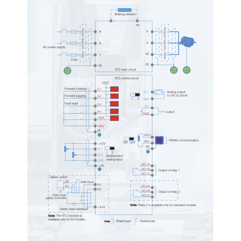 GD27-1R5G-S2-В - Частотный преобразователь 1.5 кВт, 1Ф/220В → 3Ф/220В, серия GD27, INVT
