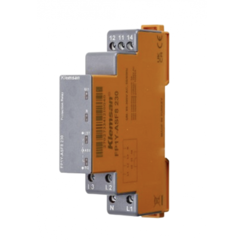 Реле контроля фаз, последовательности и асимметрии до 40%, с нейтралью, Klemsan (FP1Y-ASF8)