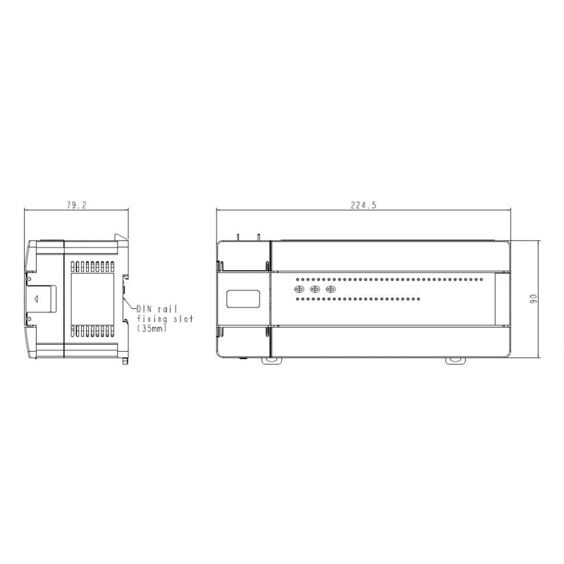 MC100-3624BRA - Процессорный модуль MC100, 36DI/24DO (Relay), 85-264V AC, RS-232 и RS-485/232, Megmeet 