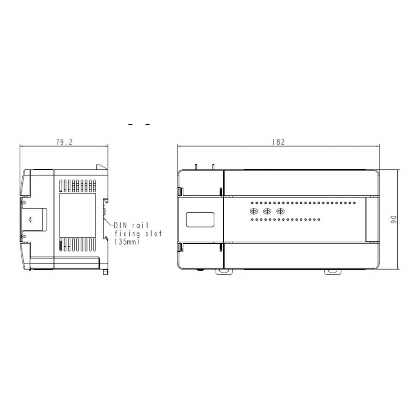 MC100-2416BRA - Процессорный модуль MC100, 24DI/16DO (Relay), 85-264V AC, RS-232 и RS-485/232, Megmeet 