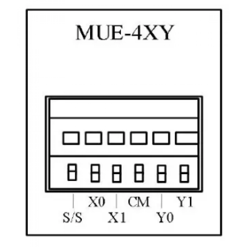 MUE-4XY - Картридж дискретных входов/выходов 2DI/2DO (Transistor) для MU200, Megmeet
