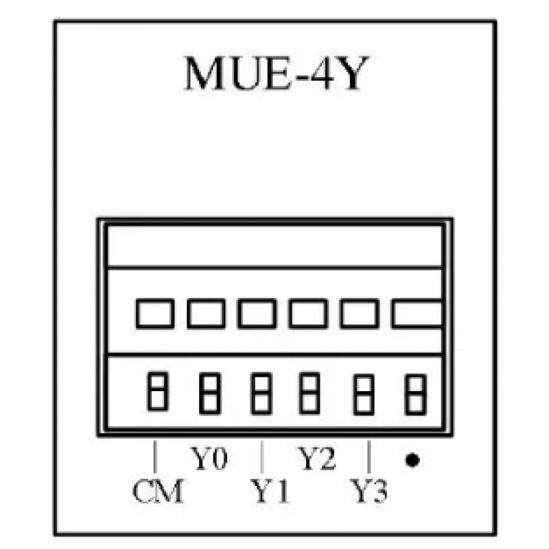 MUE-4Y - Картридж дискретных выходов 4DO (Transistor)  для MU200, Megmeet
