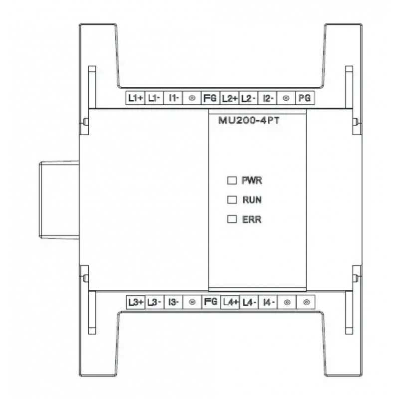 MU200-4PT - Модуль 4 температурных входов 4АІ для MU200, Megmeet