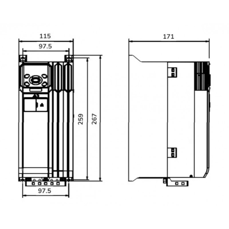 MV820G1-4T5.5B - Частотный преобразователь 5.5 кВт, 3Ф/380В, серия MV820, Megmeet