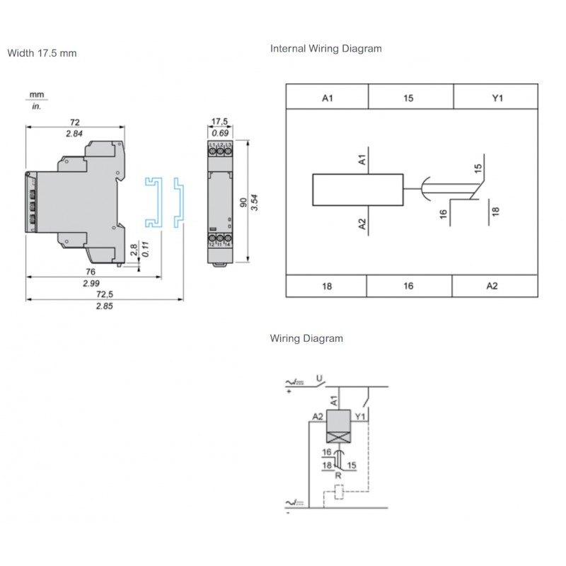 RE17RAMU – Реле задержки включения двухстороннее до 10 дней, 24-240В АС; 24В DC, Schneider Electric