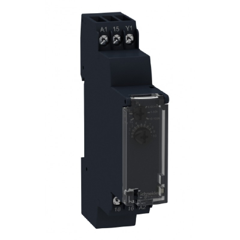 RE17RCMU - Реле задержки выключения до 10 дней, 24-240В АС; 24В DC, Schneider Electric