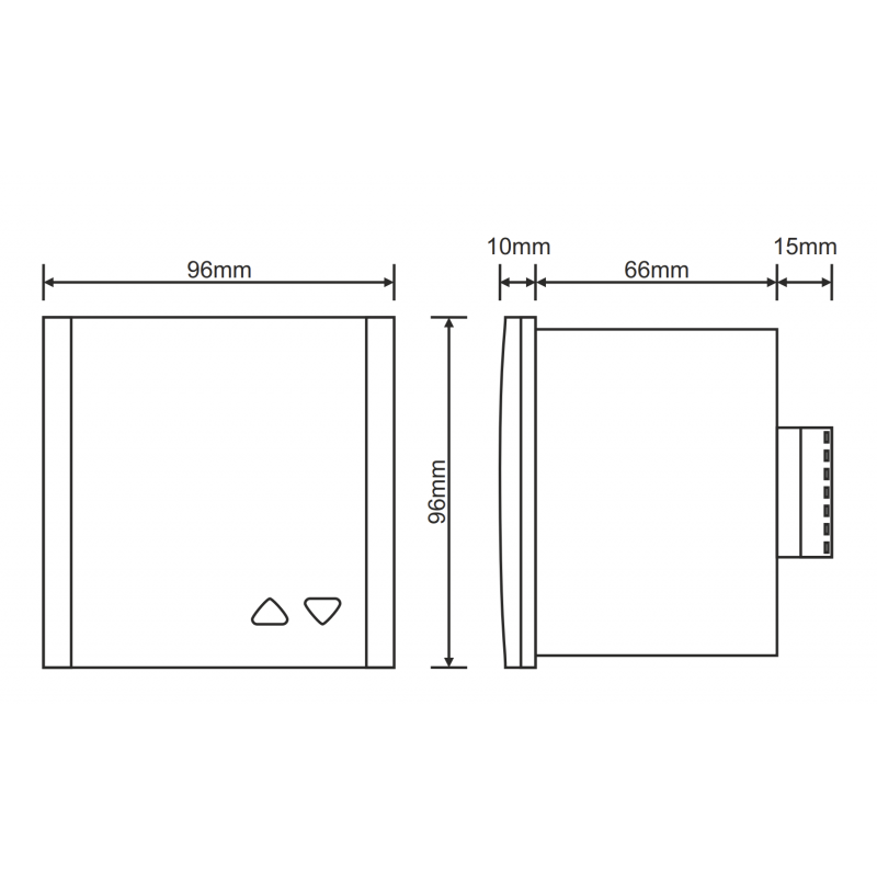 ERD-96 – Таймер задержки на вкл/выкл, 5А, 220В АС, 96х96, TENSE