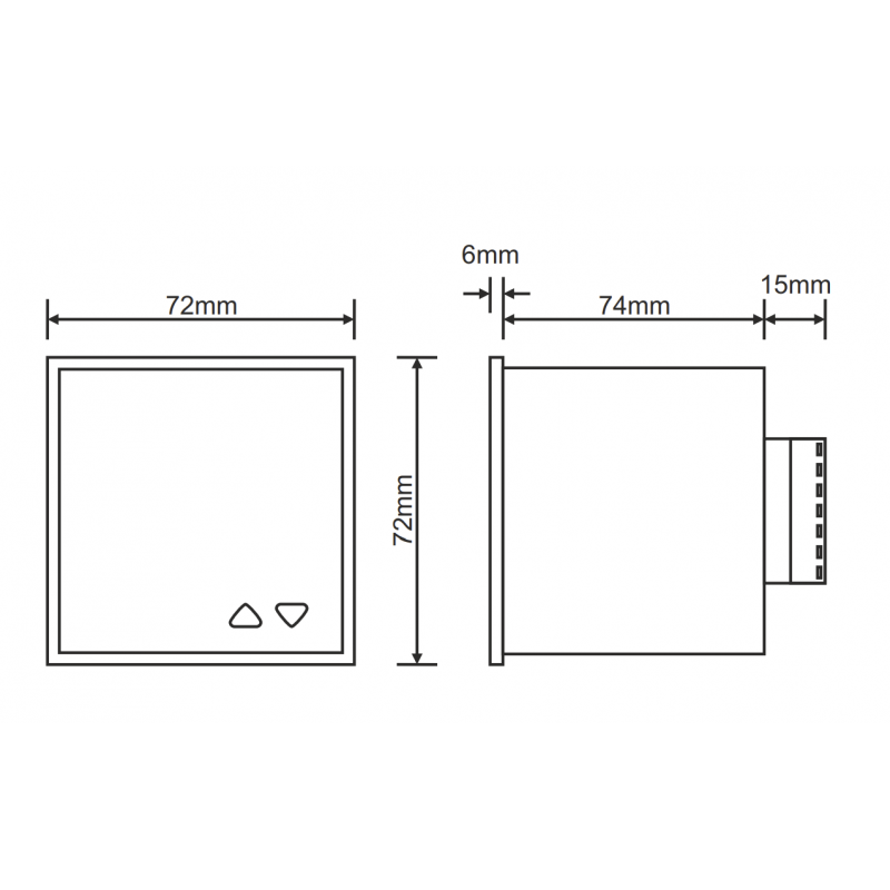 ERD-72– Таймер задержки на вкл/выкл, 5А, 220В АС, 72х72, TENSE