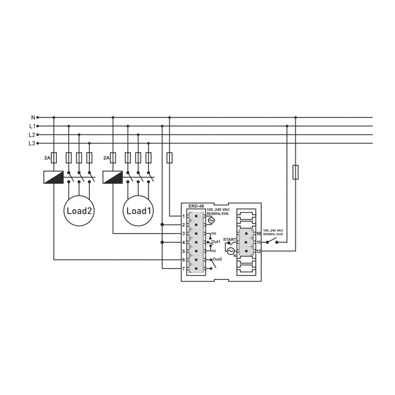 ERD-48– Таймер задержки на вкл/выкл, 5А, 220В АС, 48х48, TENSE