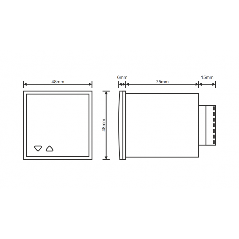 ERD-48– Таймер задержки на вкл/выкл, 5А, 220В АС, 48х48, TENSE
