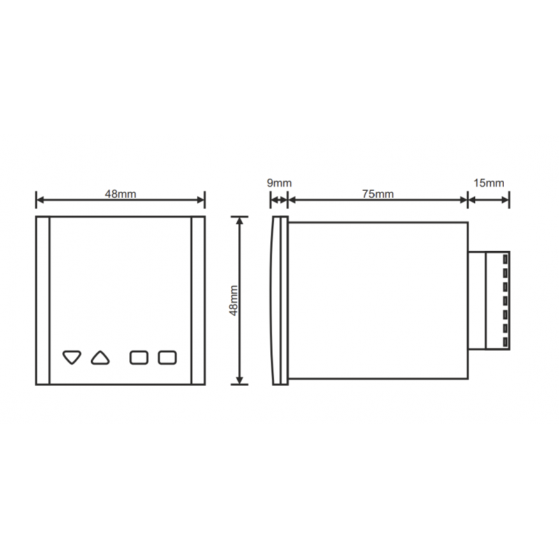 ERD-48M– Многофункциональный таймер, 220В АС 48х48, 1 Rel, 1 SSR, TENSE