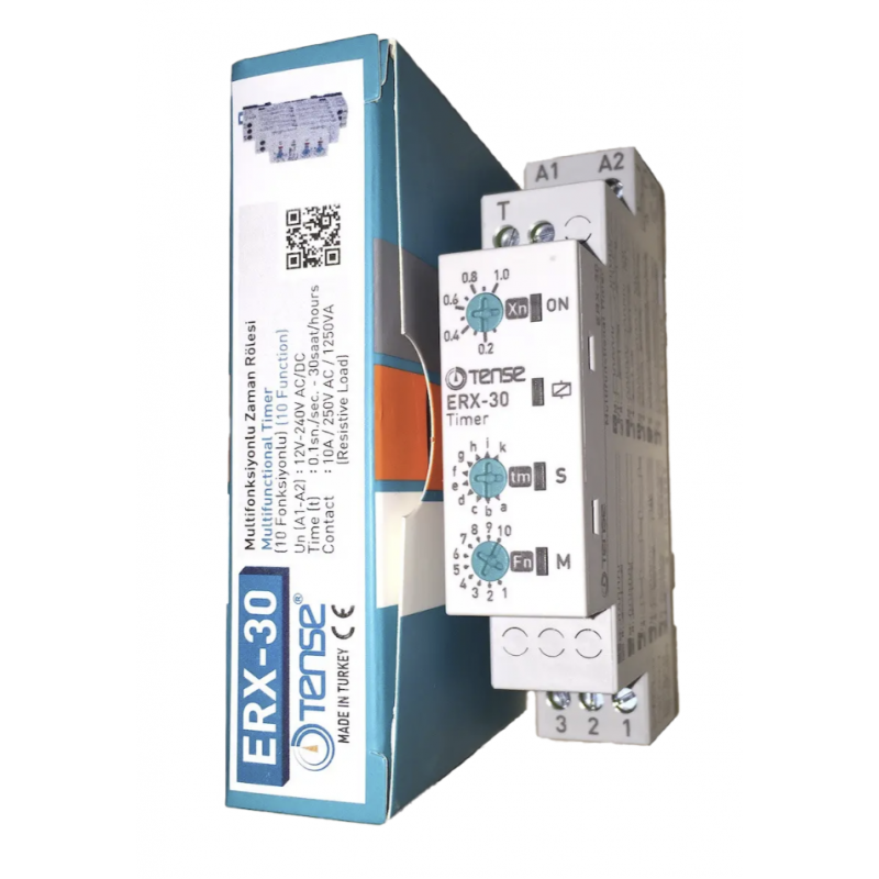 ERX-30 - Реле времени многофункциональное до 30 час, 12-240В АС/DC, TENSE