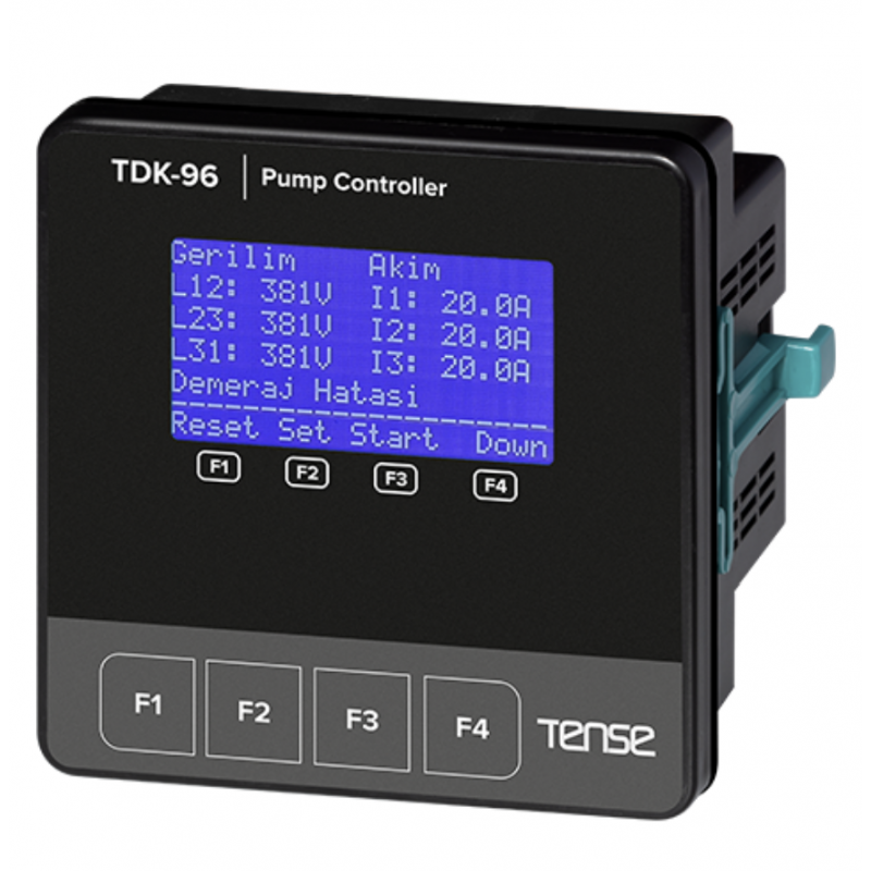 Цифровое 3-х фазное реле управления насосом со встроенными трансформаторами тока (до 250А) и защитой от сухого хода, Tense (TDK-96)
