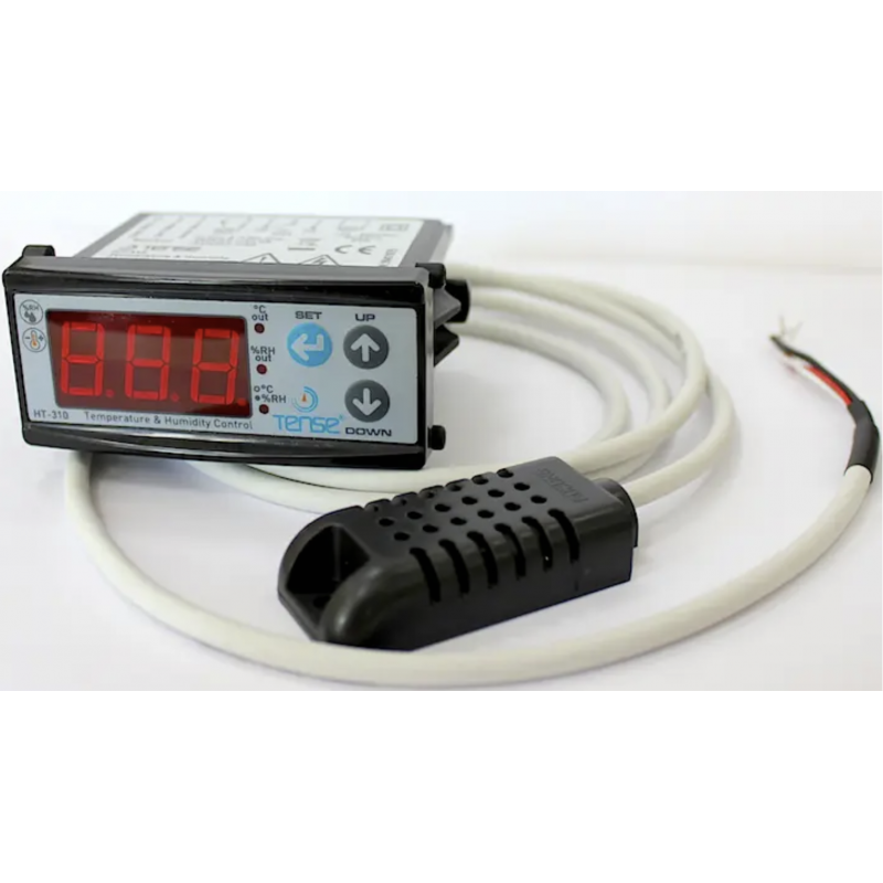 HT-310 - Контроллер температуры и влажности + датчик NT-310, 220 В АС, 36х72, TENSE