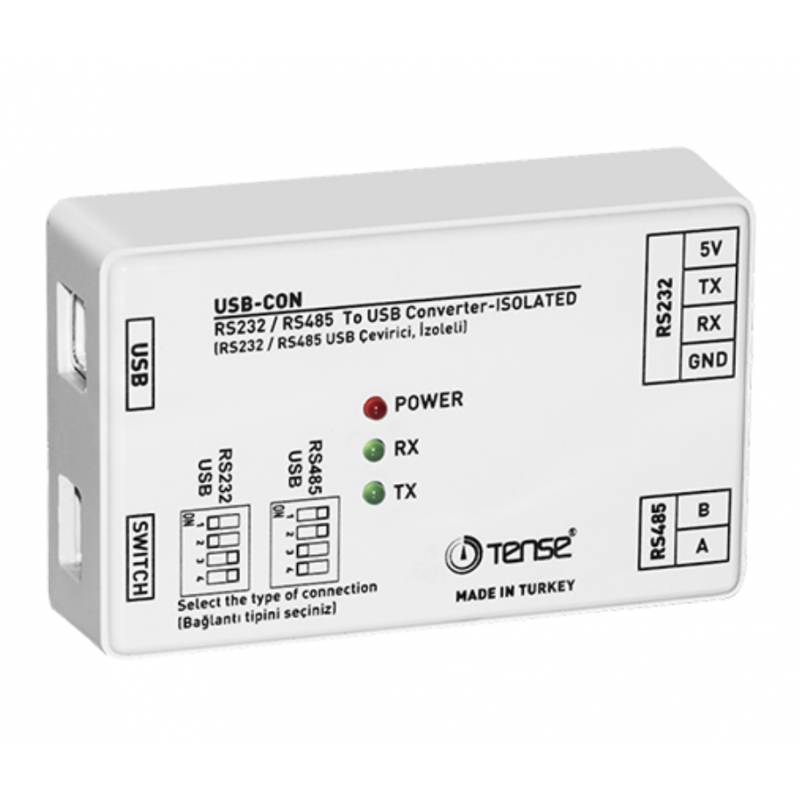 Преобразователь интерфейсов RS232/RS485 – USB, Tense (USB-CON)