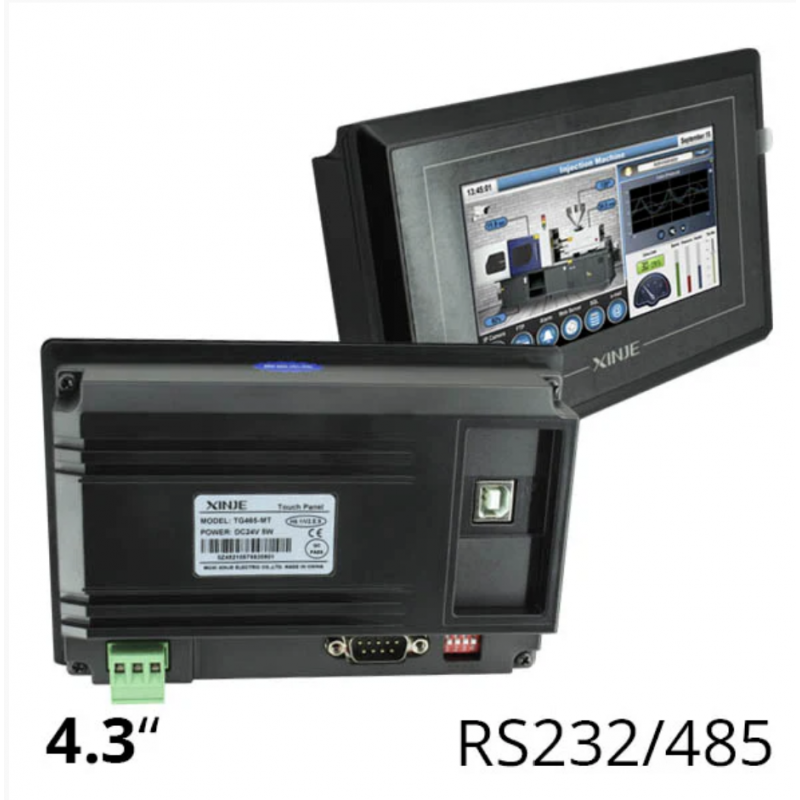 TG465-MT - Панель оператора 4.3', 480×272, RS-232/485, USB-B. Touchwin