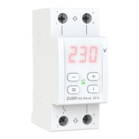 Однофазное реле контроля напряжения 50 А, 120-280 В АС, + термозащита, ZUBR (ZUBR D2-50 red)