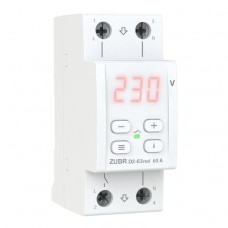 ZUBR D2-63 red - Однофазное реле контроля напряжения 63 А, 120-280 В АС, + термозащита, ZUBR