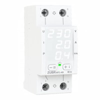 ZUBR MF2-40 - Однофазное многофункциональное реле контроля (напряжения/тока/мощности) 40 А, 120-280 В АС, + термозащита, ZUBR