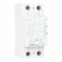ZUBR MF2-50 - Однофазное многофункциональное реле контроля (напряжения/тока/мощности) 50 А, 120-280 В АС, + термозащита, ZUBR