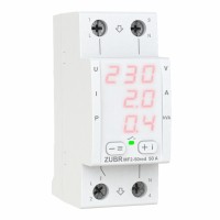 ZUBR MF2-50 red - Однофазное многофункциональное реле контроля (напряжения/тока/мощности) 50 А, 120-280 В АС, + термозащита, ZUBR