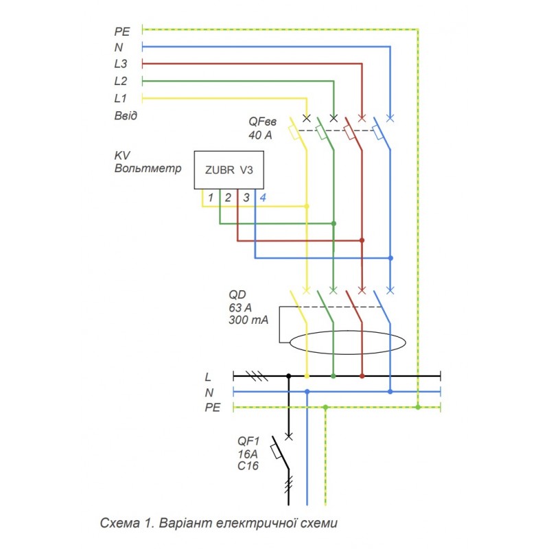 ZUBR V3 – Трехфазный вольтметр 100-420 В AC, ZUBR