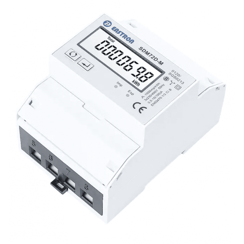 SDM72D-M – Трехфазный счетчик активной та реактивной энергии 100А, класс 1, RS485 Modbus RTU, Eastron