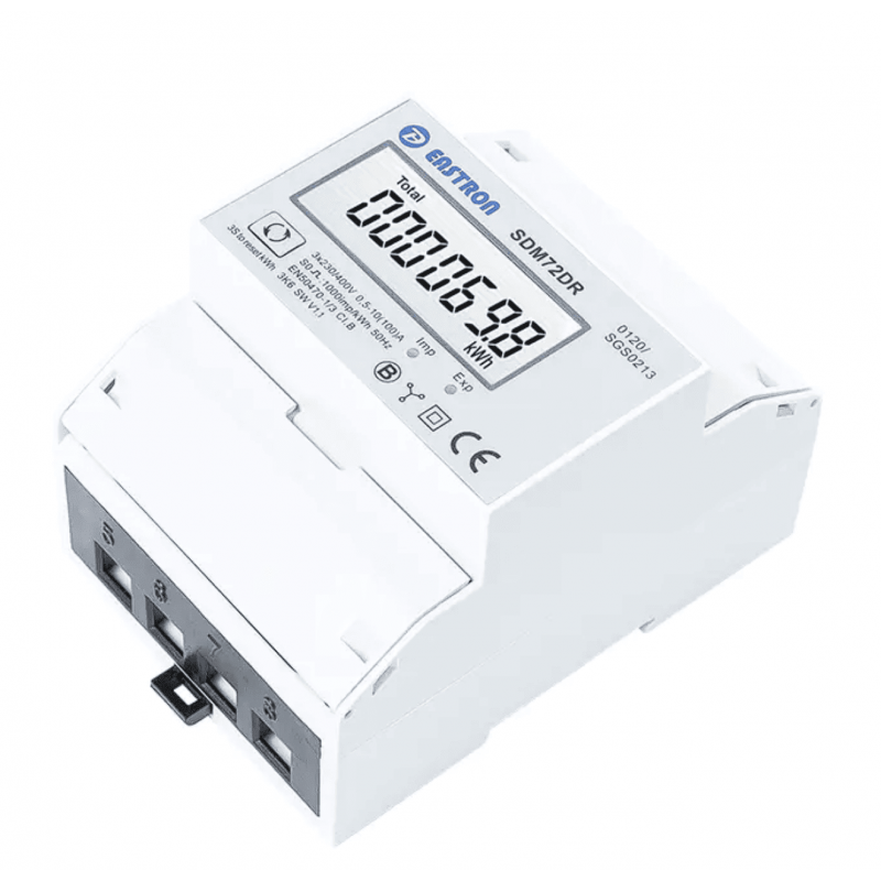 SDM72DR – Трехфазный счетчик активной энергии 100 А, класс 1, без RS485, Eastron