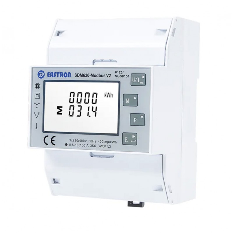 SDM630-Modbus – Трехфазный анализатор сети 100 А, класс 1, RS485 Modbus, Eastron SDM630-Modbus – Трехфазный анализатор сети 100 А, класс 1, RS485 Modbus, Eastron