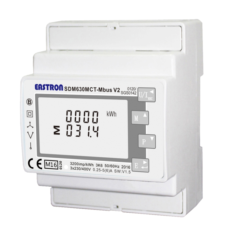SDM630MCT-Mbus V2 – Трехфазный анализатор сети 5 А (ТТ), класс 1, RS485 Mbus, Eastron SDM630MCT-Mbus V2 – Трехфазный анализатор сети 5 А (ТТ), класс 1, RS485 Mbus, Eastron