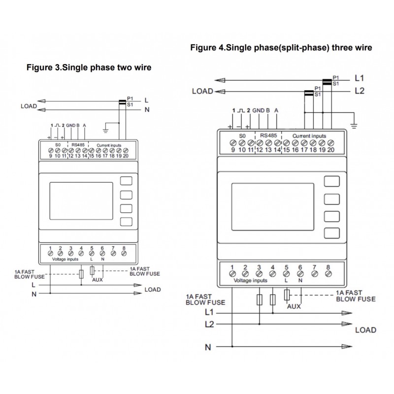 SDM630MCT-MV– Трехфазный анализатор сети с выходом mV (ТТ), класс 1, RS485 Modbus, Eastron