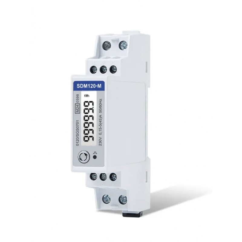 SDM120M - Счетчик электроэнергии 1-фазный, 45 А, 230 В, кл. 1, RS485 Modbus RTU, Eastron SDM120M - Счетчик электроэнергии 1-фазный, 45 А, 230 В, кл. 1, RS485 Modbus RTU, Eastron