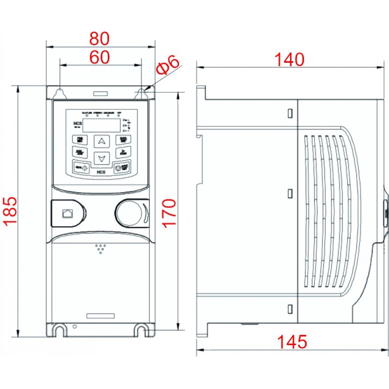 (GD20-0R7G-4) Преобразователь частоты INVT серия GD20, P=0.75 кВт, Uвх=3Фх380В/3Фх380В