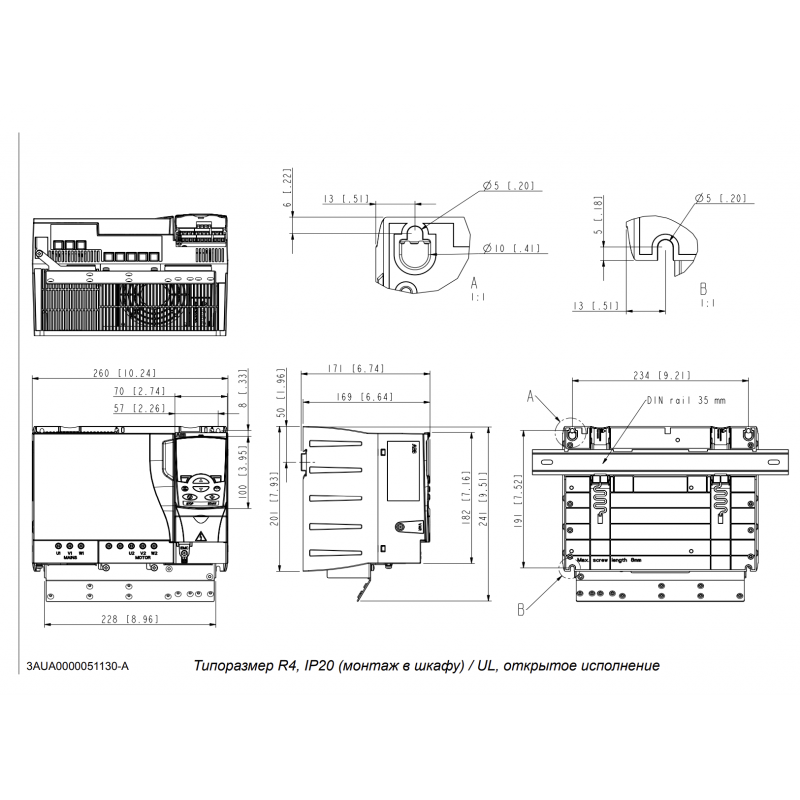 (ACS310-03E-34A1-4) Преобразователь частоты ABB ACS310, P=15 кВт Uвх=3Фх380В/Uвых=3Фх380В