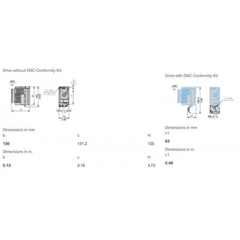 (ATV12H037M2TQ) Преобразователь частоты Schneider Electric ALTIVAR12, P=0.37 кВт, Uвх=1Фх220В/Uвых=3Фх220В