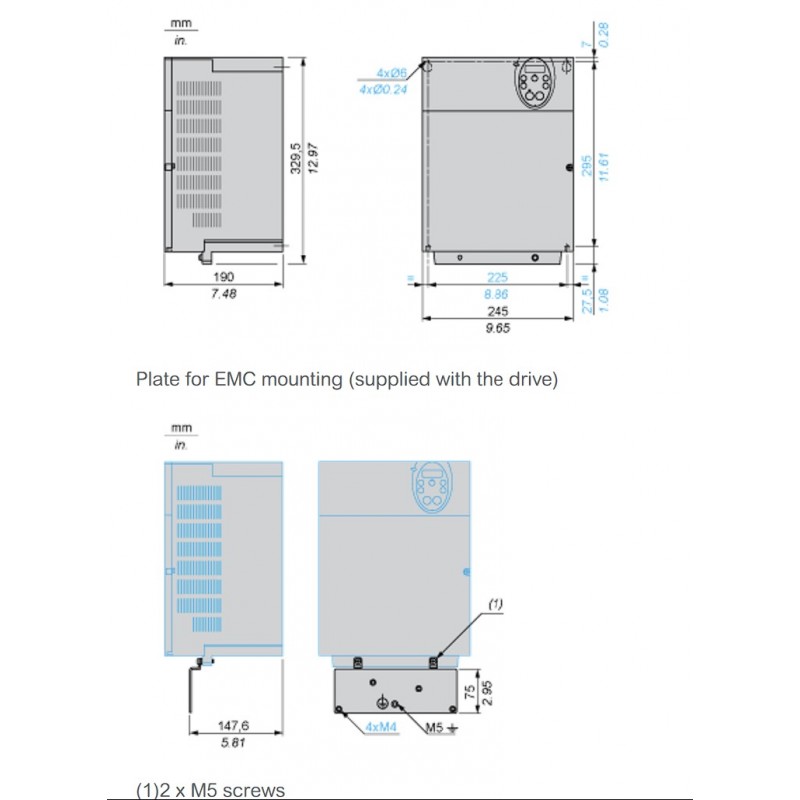 (ATV212HD15N4) Преобразователь частоты Schneider Electric ALTIVAR212, P=15 кВт, Uвх=3Фх380В/Uвых=3Фх380В