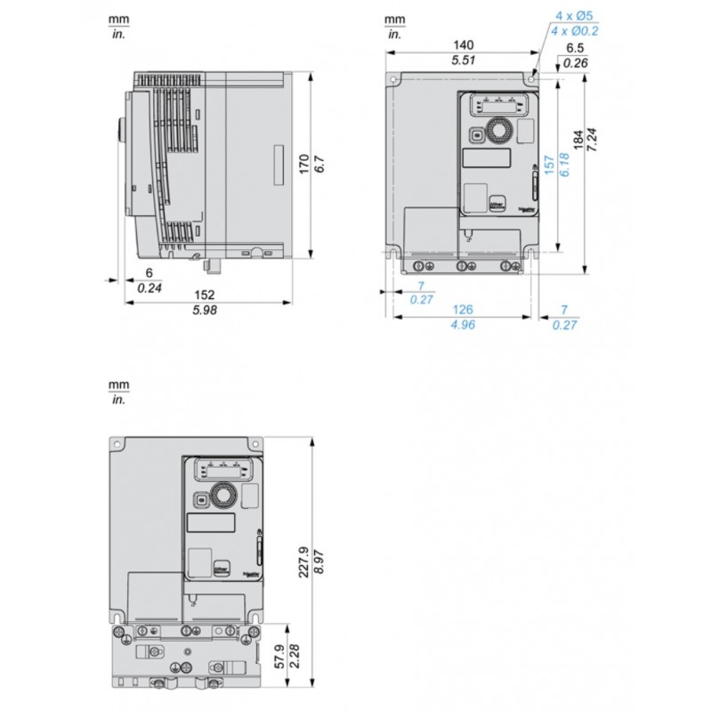 (ATV320U30N4C) Преобразователь частоты Schneider Electric ALTIVAR320C, P=3.0 кВт, Uвх=3Фх380В/Uвых=3Фх380В