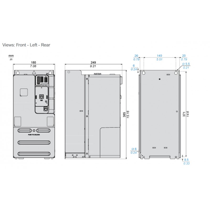 (ATV340D18N4E) Преобразователь частоты Schneider Electric. Altivar 340, P=18.5 кВт, Uвх=3Фх380В/Uвых=3Фх380В, Ethernet