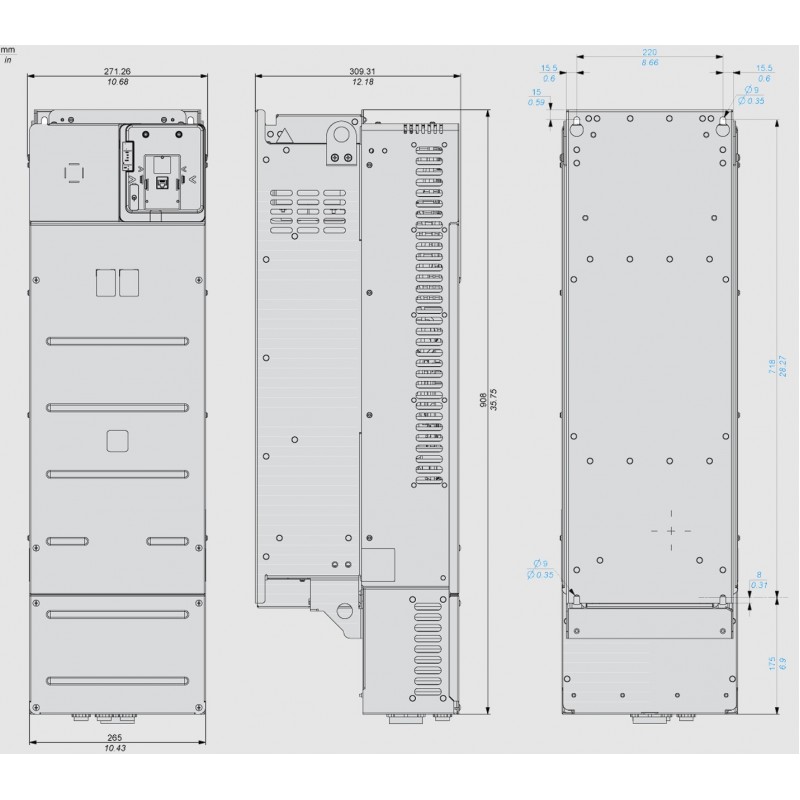 (ATV340D55N4E) Преобразователь частоты Schneider Electric. Altivar 340, P=55 кВт, Uвх=3Фх380В/Uвых=3Фх380В, Ethernet